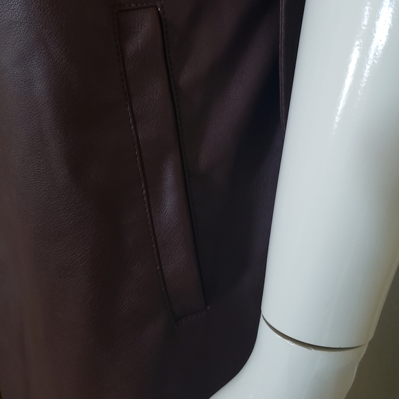 MARC NEW YORK FAUX LEATHER Trench Coat (color is‎ Decadent Chocolate) - Picture 6 of 14
